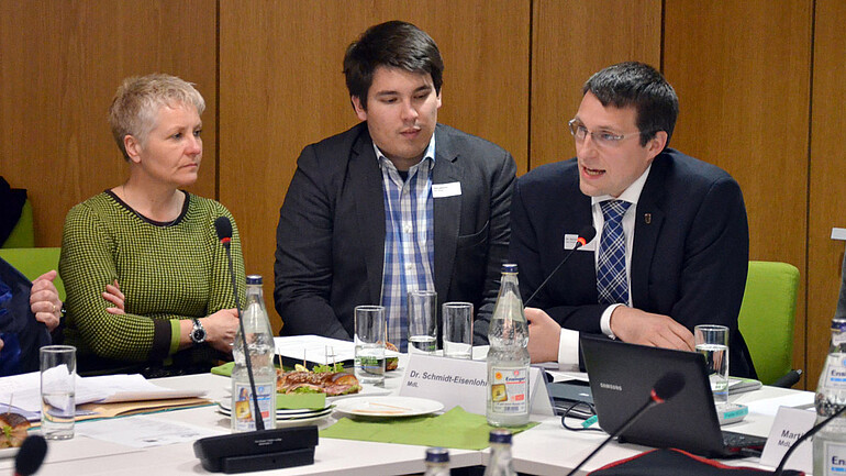 Von links nach rechts: Die Grünen Abgeordneten Petra Häffner, Alexander Salomon und Dr. Kai Schmidt-Eisenlohr.